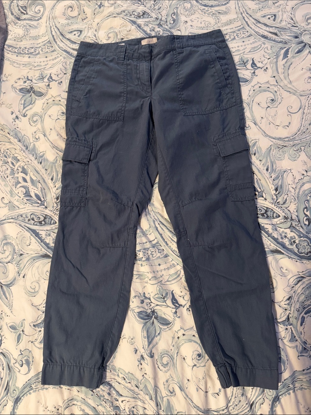 LOFT Women’s Cargo Pants in Navy Blue